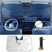 Car Sunshade Windshield Umbrellas with 360°Rotation Bendable Handle Front Window