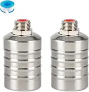 2Pcs 304 Stainless Steel Fully Automatic Water Level Control Float Valve, 1/2" 3/4'' 1'' Auto Shut Off Ball Mini Valve, Level Controller (1/2''(Upper Intake))