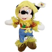 Walt Disney World Plush Mickey Mouse Bean Bag Stuffed Animal Scarecrow 8 Inches