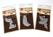 DREAMWEAVER CUTTING DIES Set of 3 Die Cuts - HOLLY LEAF - PETITE FERN - DOG New!