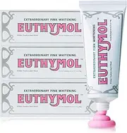 EUTHYMOL Whitening Toothpaste (3.7fl oz, Pack of 3) - Stain Removal in 2 Weeks, Long-Lasting Freshness for Sensitive Gum & Teeth. Bad Breath, Cavity Prevention. Recyclable Aluminum Tube.
