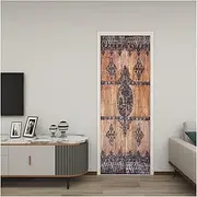 Door Stickers Removable Waterproof Bedroom Porch Imitation Amoxicillin Glass Door Wood Stickers (Color : P, Size : 85x215cm)