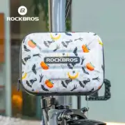 ROCKBROS Folding Bike Front Bag Hard Shell Bicycle Handlebar Bag Fit Brompton