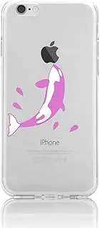 for iPhone 6S Plus Case, for iPhone 6 Plus Case, CrazyLemon Creative Series Pattern Printed Ultra Thin Slim Soft Flexible Hybrid TPU Silicone Gel Skin TPU Back Protective Case Cover for iPhone 6 Plus 6S Plus 5.5 inch - Dolphin