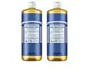 Dr. Bronner's Pure Castile Liquid Soap 32oz - Peppermint 2 pack (64 Oz)