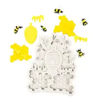 在飛比找蝦皮購物優惠-台灣出貨 現貨  小蜜蜂蜂王蜂巢蜜蠟滴膠矽膠模具巧克力翻糖D