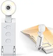 USB Rechargeable Book Light, 700mAh Book Lamp for Reading in Bed, Ultra-Light Clip-on LED Reading Light with 5 Color & 6 Brightness, Suitable for Book Lovers and Children to Read at Night, Round