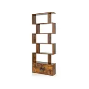 Costway 5-Tier Bookshelf Wood Storage Cabinet,Brown