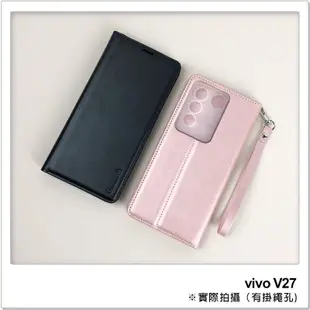 vivo V27 韓曼皮革側掀手機皮套 保護套 手機殼 保護殼 防摔殼 附卡夾 可當支架 手機套