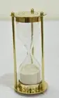 White Sand Timer | Hour Glass| Sand glass | Sand Clock 1 Minutes Brass Hourglass