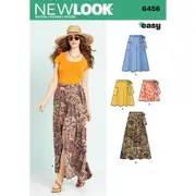 New Look Sewing Pattern 6456 N6456 Misses' Easy Wrap Skirts in Four Lengths
