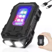 Multi-function Mini Keychain LED Flashlight USB Rechargeable Portable Torch