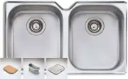 Oliveri Diaz Double Bowl Undermount Sink DZ10U