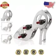 Stylish 3-Bottle Stiletto Wine Holder for Kitchen Counter & Bar Display