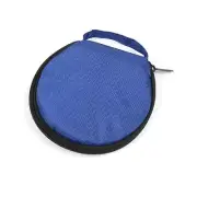 Blue Nylon 20 Capacity Round Wallet Case Storage Holder for Disc CD DVD VCD