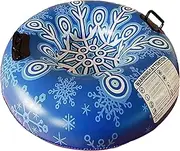Inflatable Snow Tube for Sledding - Thickened Snowflake Design Portable Winter Family Outdoor Activity Sled