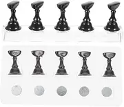MOTHNUR 2 Sets Nail Checkerboard Nail Tip Display Stand Nail Art Supplies Acrylic Practice Stand Nail Art Practice Tool Nail Stand Nail Display Stand Nail Tip Holder Nail Holder