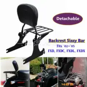 Backrest Sissy Bar W/Luggage Rack For Harley Dyna Super Glide FXD Low Rider FXDL