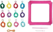 Generic Weaving Loom Kit Knitting Ring Frame DIY Craft Toy Creative Pot Holder Loops Looming for Scarf Girls Beginners Coaster Gifts, Style B