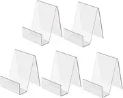 ARTIBETTER 5Pcs Clear Acrylic Book Display Stand Book Holder for Easy Viewing for Books Photos Albums and More and Elegant Design for Home Office Use