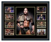 WWE THE ROCK DWAYNE JOHNSON SIGNED LIMITED EDITION FRAMED MEMORABILIA