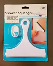Corning Revere Factory Stores White Shower Squeegee w/ Storage Hook (NEW) PSJ