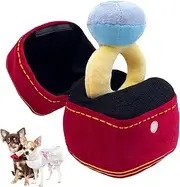 Jade Deals Plush Dog Chew Toy – Interactive Squeaky Engagement Ring Box for Pets, Soft Durable Play Toy for Small & Medium Dogs, Boredom Relief & Dental Care (7.48in x 4.72in)