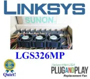 3x Quiet Replacement Fans for Linksys LGS326MP