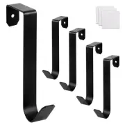 Over The Door Hooks, 5 Pack Heavy Duty Over Door Hooks for Hanging, Reinforce...