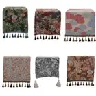 Table Runner Table Cloth Jacquard Patterns Tablecloth with Handmade Tassels