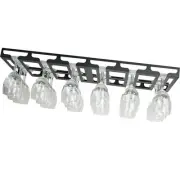 Wine Glass Holder - Hangers Under Shelf Cabinet Stemware Wine Glass Rack Glas...