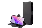 For Oppo A77 5G Case RFID Blocking Retro Flip Premium Leather Card Holder Wallet Cover (Black)