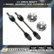 Front CV Drive Shafts + Wheel Bearing Hub Assemblies for Subaru Forester SF ABS