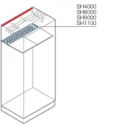 Abb Sh8000 Horizontal Shelf Bars L 800mm, K