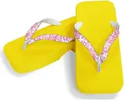 Hajime(一歩) [One Step] [Hajime] Geta Clogs, Soft and Water Resistant, Made of Sponge, 11.2 inches (28.5 cm), YL/Rose x Pink, Rose x Pink, Rose x Pink (Rose x Pink/28.5), Rose × Pink, 28.5 cm