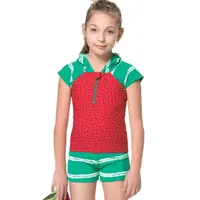 在飛比找momo購物網優惠-【沙兒斯】超可愛造型防曬半袖兩件式女童泳裝(兒童泳裝)