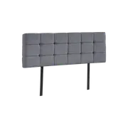 Linen Fabric Queen Bed Deluxe Headboard Bedhead - Grey