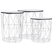 Coffee Table 3 pcs White