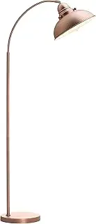 [Lexi Lighting] Manor Metal Floor Lamp, Antique Copper Steel Base and Stand, Adjustable Shade Angle, 140cm Height, E27 Lamp Holder, Reading Stand Light for Sofa Side, Corner Interior Décor