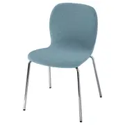 KARLPETTER chair, Gunnared light blue/Sefast chrome-plated
