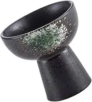 Housoutil Ceramic Ice Cream Bowl Glass Bowls Trifle Bowl with Lid Glass Shot Glasses Round Bowl Pudding Serving Container Round Footed Bowl Ceramic Bowl Ceramics Japanese-Style