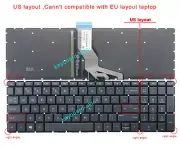 New for HP 15-CB 15-CU 15-DY 17-AE 15-DYxxx,17-AExxx Keyboard US with-backlit