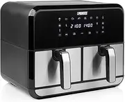 [Princess] double basket air fryer with 2x4L capacity - 62.2% less energy consumption - Separate temperatures for 2 baskets - 8 programmes - 2x1600 Watt - 38.4 x 37.4 x 30.8 cm - 182074