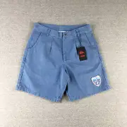 Quicksilver X Stranger Things Shorts Mens 30 Suburbia Blue Pleated 2