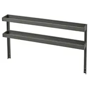 BÅTSKÄR add-on unit with shelves, outdoor/dark grey, 120x70 cm