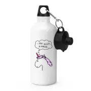 Lila Unicorn I Don't Believe In Humans Sports Bottle Drinks Camping Flask Water