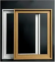 GVS-ART DIY Floating Frame for 40.7x50.8 CM/16x20 Stretched Canvas,0.6-0.8"/1.5-2cm Deep.Picture Art Wall Décor,Art Canvas Black Frame,a Frame Kit,Cut to Pieces,No Canvas Included