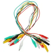 10 Pcs Short Electrical Wire with Alligator Test Leads Double Clip