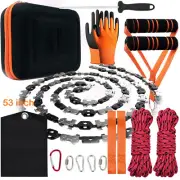 53 Inch High Reach Tree Limb Hand Rope Chain Saw Cuts Branches Easily Outdoor AU