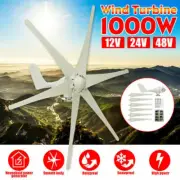 1000W 6 BladeS DC 12/24/48V Horizontal Wind Turbine Generator Charge Controller
